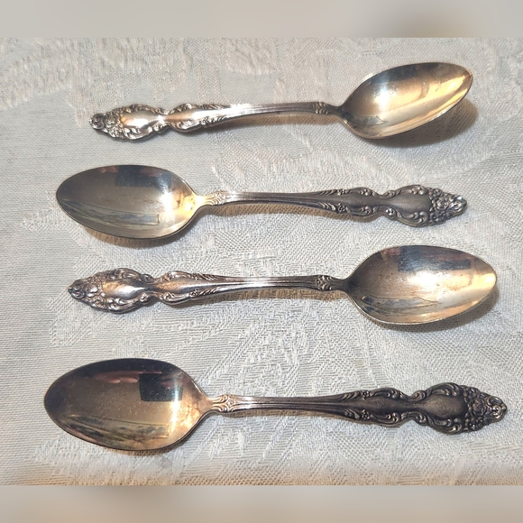 Vintage Rogers & Bros Oneida Demitasse teaspoons set of 4 - Picture 2 of 6